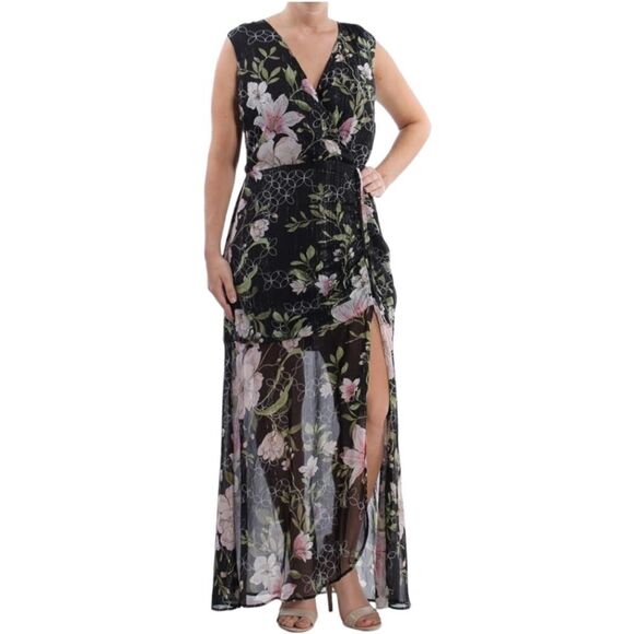 Guess Dresses & Skirts - Guess V-neck Sleeveless Floral Chiffon Maxi Size Medium